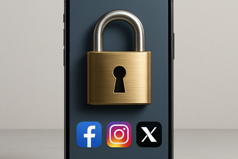 Regulácia sociálnych sietí Veľký zámok uzamykajúci sociálne siete – symbol štátnej regulácie a obmedzenia slobody na internete